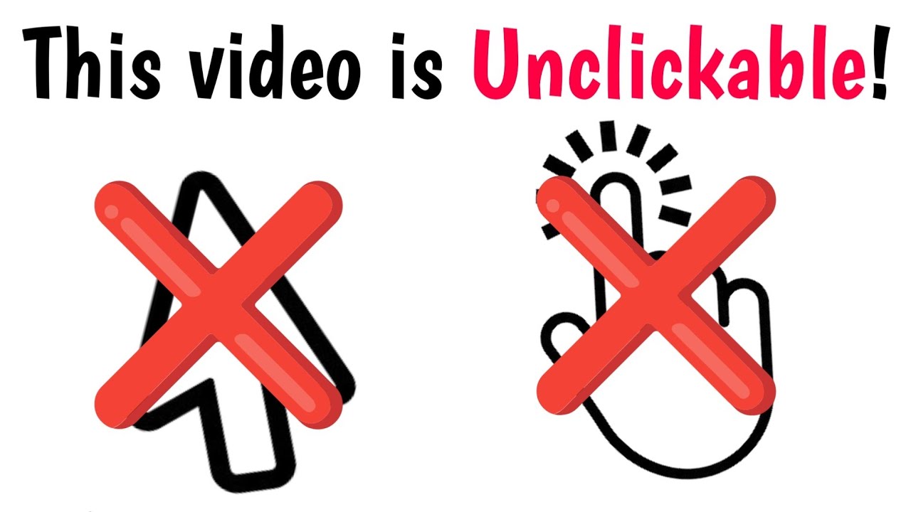 You cannot click on this video.....🙅 - YouTube