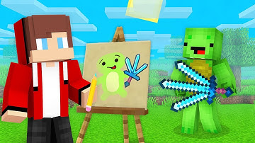 JJ and Mikey Use DRAWING MOD to DRAW ANY ITEM for Prank in Minecraft! - Maizen