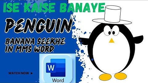 How to Make a Cute Penguin in MS Word | MS Word Drawing Tutorial for Beginners