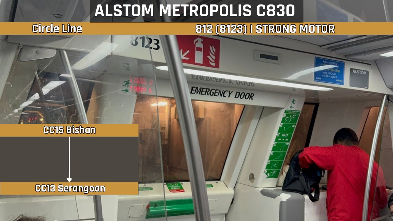 [Strong Motor | Flat Wheels] 🟠 Alstom Metropolis C830 (812) [Bishan → ...