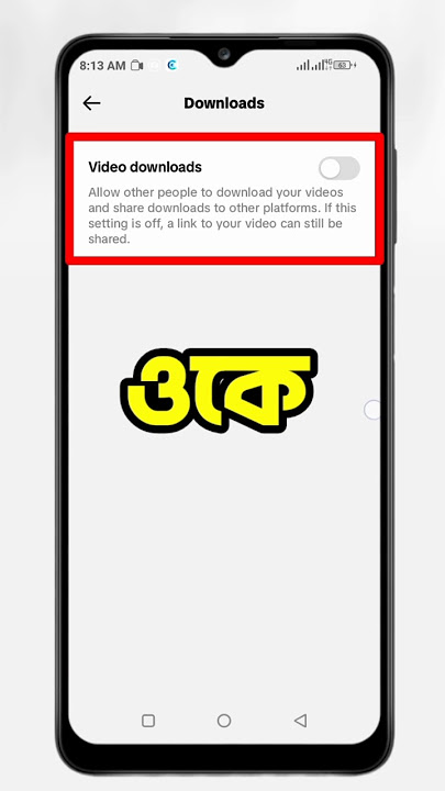 TikTok video download off ||