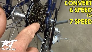 How To Do 6 Speed To 7 Speed Freewheel Conversion