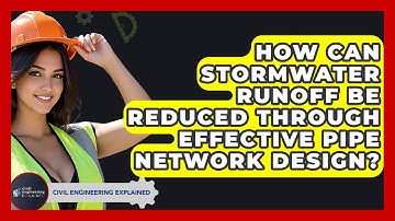 How Can Stormwater Runoff Be Reduced Through Effective Pipe Network Design?