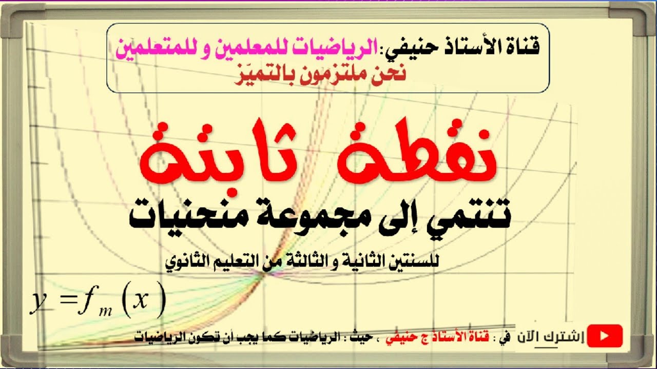 إثبات أن جميع المنحنيات تشمل نقطة ثابتة