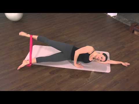 Erika Bloom demonstrates Pilates band hip exercises