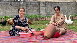 Download Lagu Traditional Butter Churning \u0026 Fire-Cooked Soup in the Village MP3