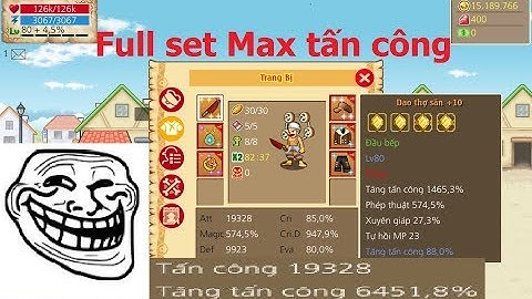 Hải Tặc Tí Hon - Đầu bếp trang bị full set tấn công đi pvp và cái kết :v