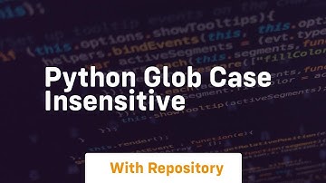 python glob case insensitive