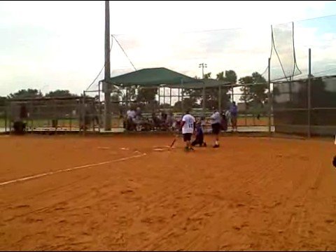 Benny Shasa hits a single for South Beach Dive & Surf Vs. Luke's Landscaping 10/19/08
