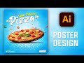 Illustrator CC Tutorial | Graphic Design | Pizza Poster Design