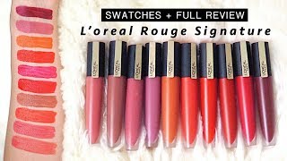 NEW L'Oreal Colour Riche Shine Lipstick Swatches.. WOW 😍