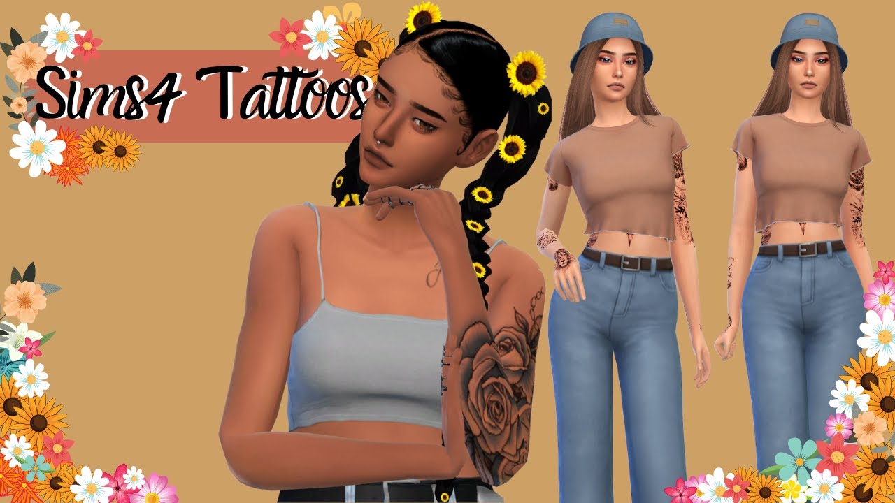 Lower Arms Hands Tattoo Set  Sims 4 piercings Sims 4 tattoos Sims 4 game