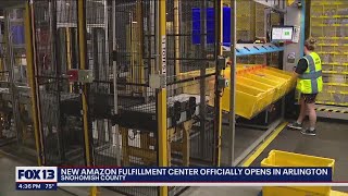 Arlington Amazon Fulfillment Center opens | FOX 13 Seattle screenshot 4