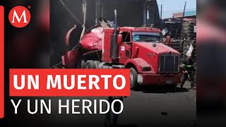 En Colima, una estructura cae sobre una pipa, causando la muerte de un trabajador