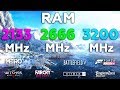 2133MHz vs 2666MHz vs 3200MHz RAM Test in 8 Games