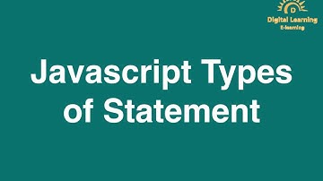 9 Javascript Types of Statement  | Online Training Download app from below link