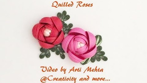 Quilled Rose | Quilling flowers | Video by Arti Mehta @Creativity and more