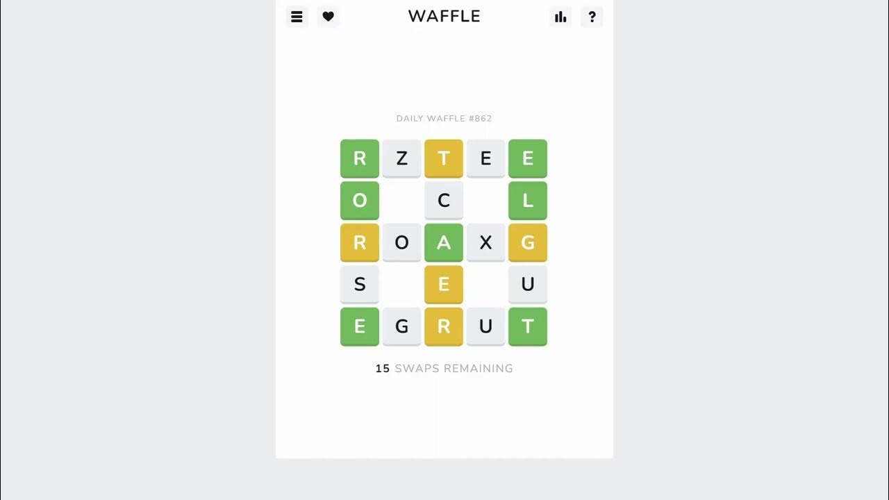 Solve daily waffle game 862 5 31 2024 asmr youtube