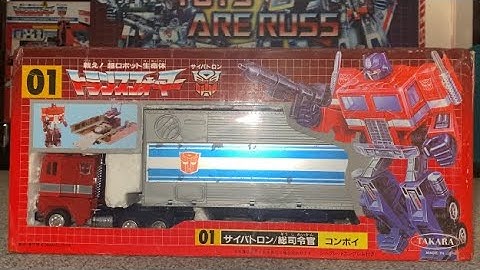 Transformers generation one Optimus prime review. G1 rare takara SUPER LAUNCHER trailer variant box