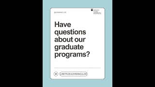 Have questions about our graduate programs? 📚💬