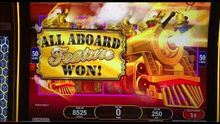 Train Bonus on All Aboard Dynamite Dash slot at Aria in Vegas! 🤩🤩