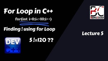 For Loop in C++||How to find factorial of Number using for loop