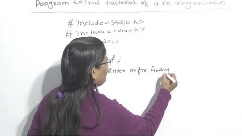 Program to find Factorial of a Number using Recursion in C  Lec-44|C Programming Tutorial in Hindi