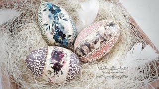 Decoupage # Easter eggs in flowers  #itdcollection  #pentart  # DIY tutorial...
