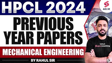 HPCL 2024 Previous Year Papers Mechanical Engineering by Rahul Sir