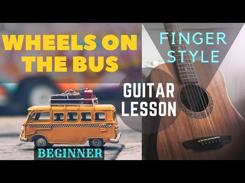 The Wheels On The Bus | Guitar Lesson | Finger-Style | Super Easy x Advanced | Nvolve | Asher