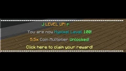 Reaching Level 100 on Hypixel!