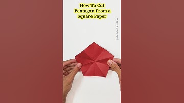 How to Cut Pentagon from square paper #origami #art #craft #shorts