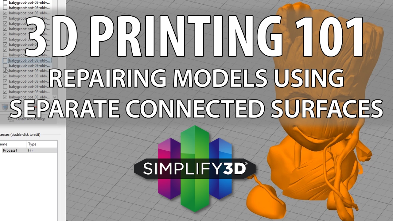 3D Printing 101 with Simplify3D and Separate Connected ...