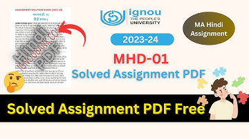 MHD 01 Solved Assignment 2023-24 PDF | MHD 01 Solved Assignment PDF Free Download