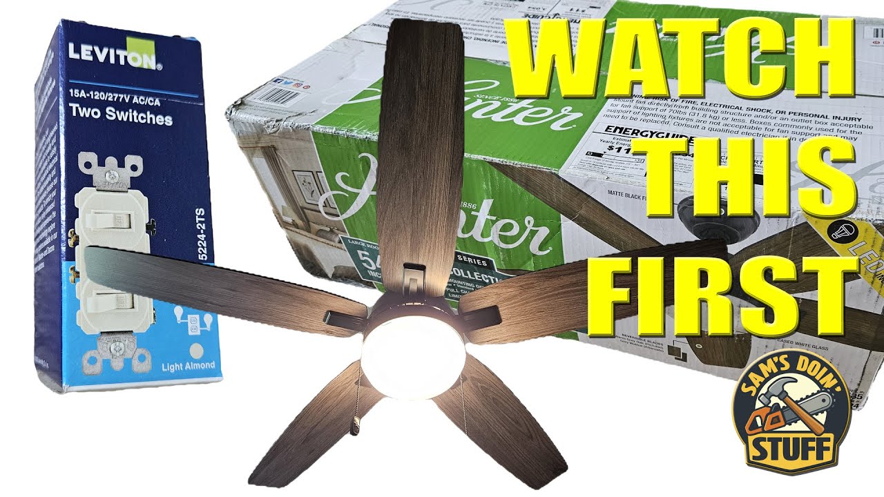 Installing a Ceiling Fan? Watch This First! | Hunter Fan Model 59585 DIY Tutorial