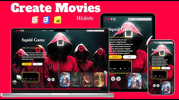 Creating an Animated & Responsive Movie Website Landing Page | HTML, CSS & JavaScript