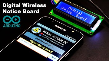 Arduino LCD Notice Board Smartphone Controlled