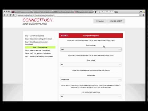 Setup of your SEOshop Exact Online connection