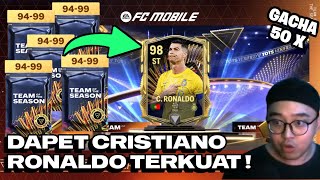 AKHIRNYA DAPET JUGA CRISTIANO RONALDO TERKUAT OVR 98! ALL IN GACHA TOTS 50 KALI FC MOBILE