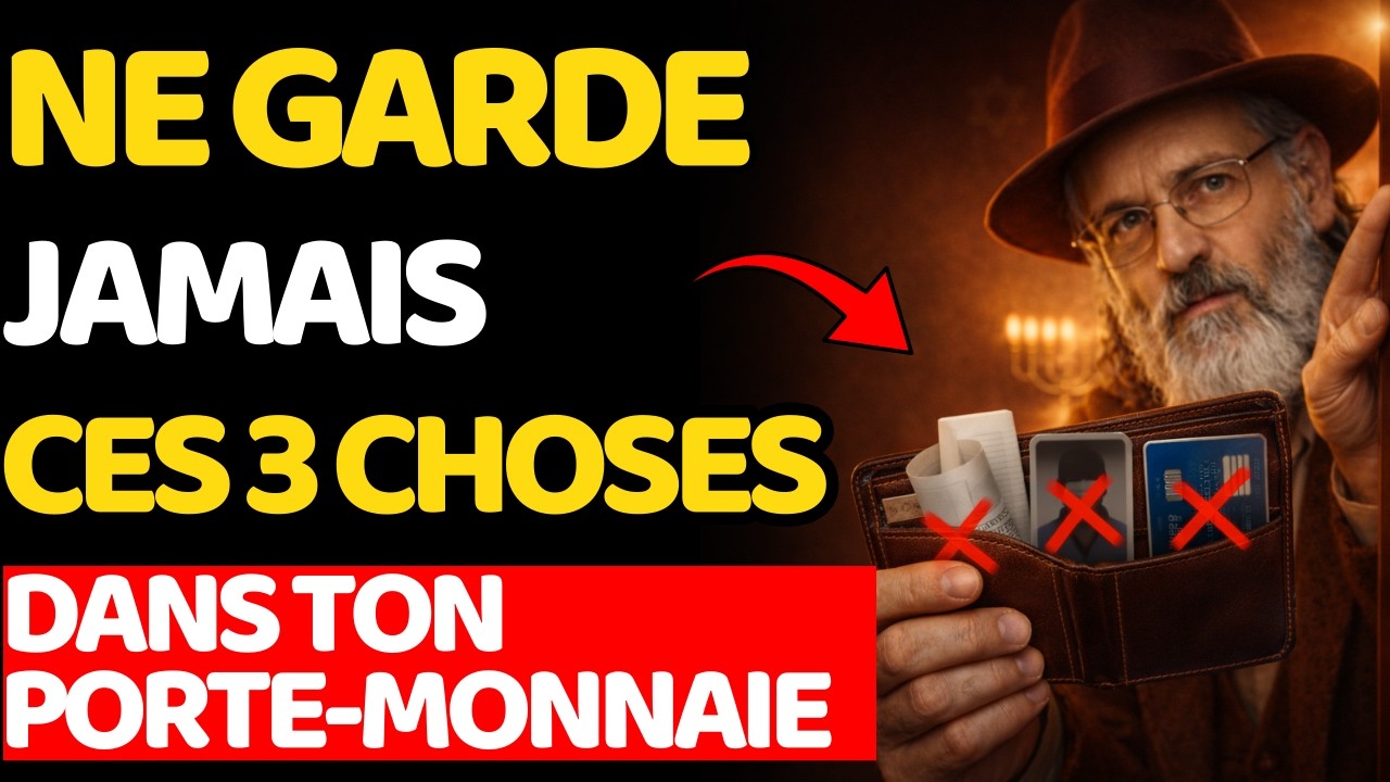Rabbin : NE GARDEZ JAMAIS ces 3 choses dans votre portefeuille (fuite d’argent silencieuse)