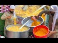 Hardworking Young Man Making Mango Milk Shake 🥭 Roadside Drink Ice Mango Milkshake Food Processing