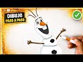 Cómo Dibujar a OLAF ❄️ | Paso a Paso | Dibujo Fácil y Divertido 