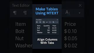 Create Perfect AutoCAD Tables Without the TABLE Command #AutoCAD #MTEXT #Trick