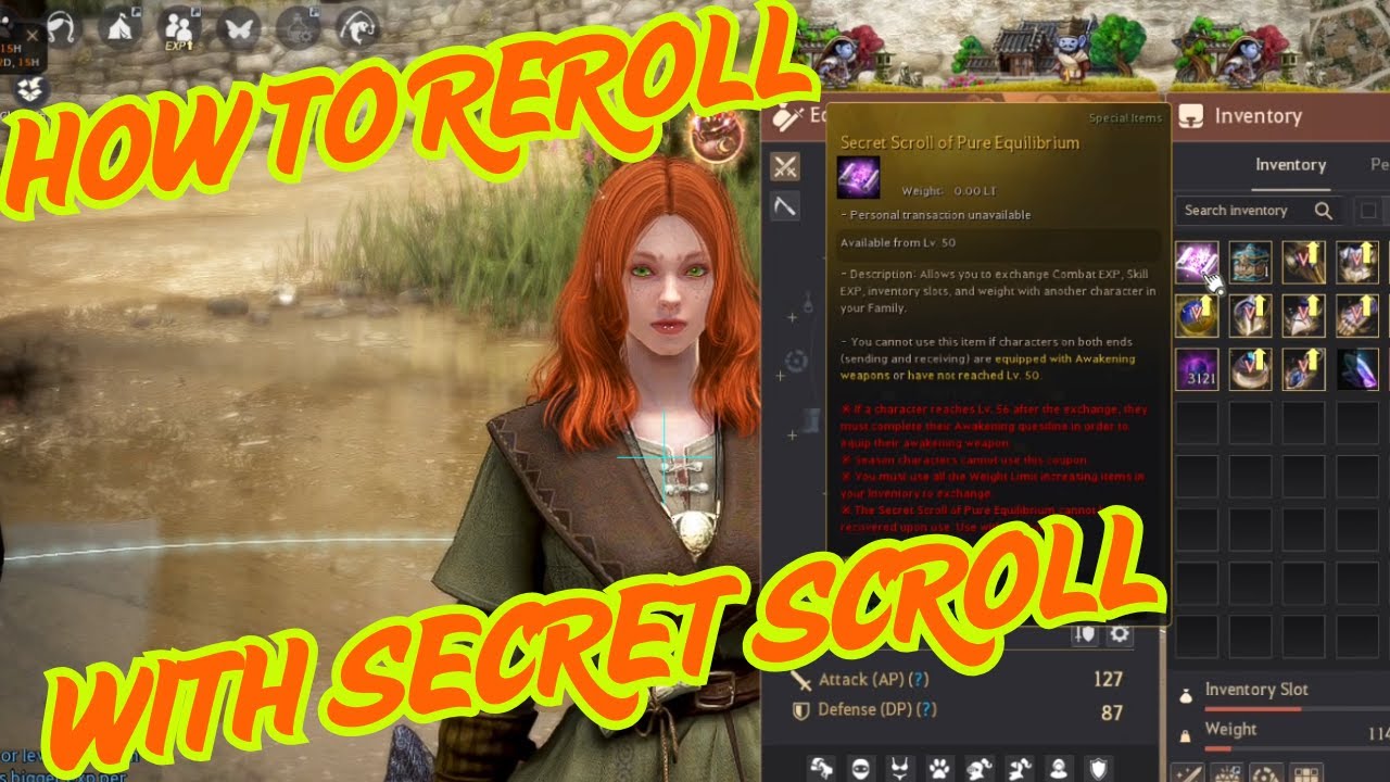 BDO - How to Use: Secret scroll of pure equilibrium - Guide - YouTube