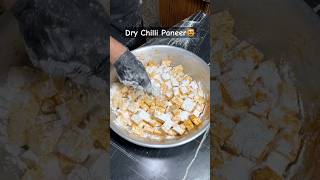 Street Style Dry Chilli Paneer Making Indian Street Food