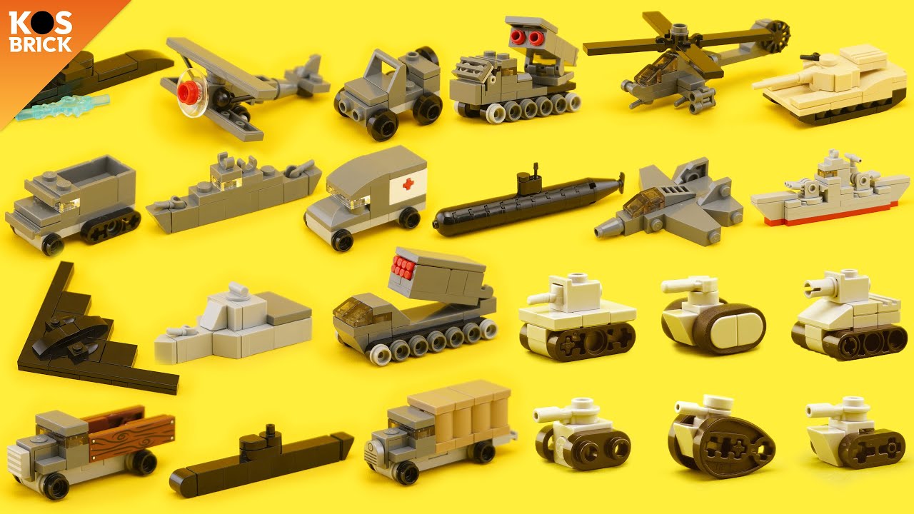 Lego Military Mini Vehicles Compilation - Part 5-8 (Tutorial)