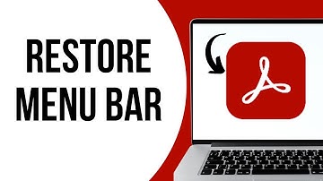 How to restore menu bar in adobe reader ?