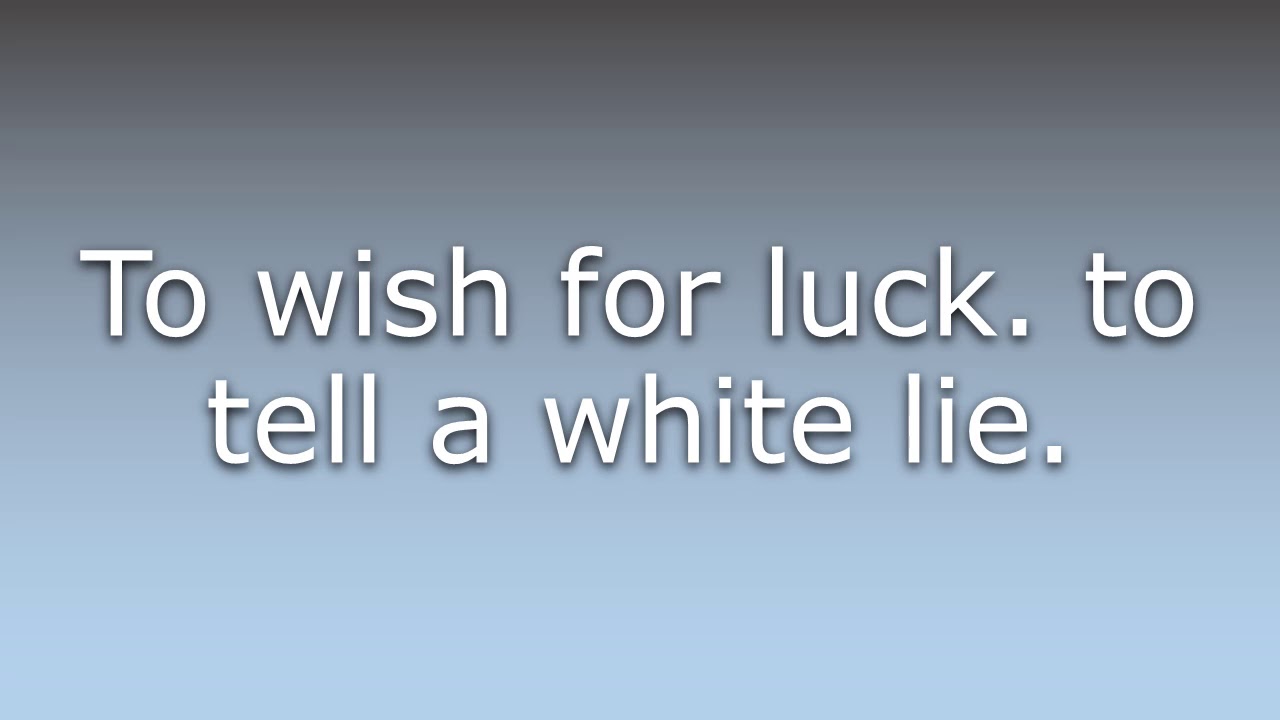 What does Cross one's fingers mean? 