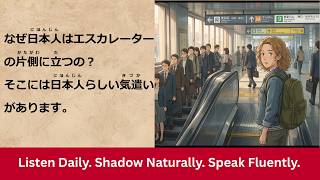 【N3 N2 JLPT】Why Japanese Always Stand on One Side | The Escalator Culture | Japanese Shadowing 【N3 N2 JLPT】Why Japanese Always Stand on One Side | The Escalator Culture | Japanese Shadowing
