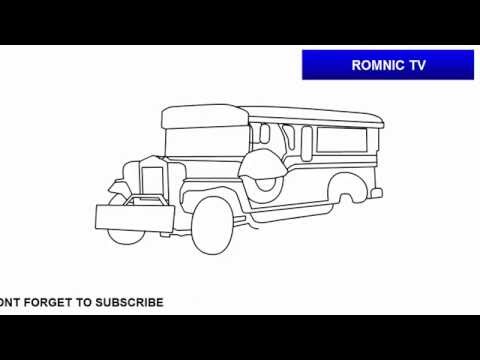 How to Draw Jeepney of the Philippines - YouTube